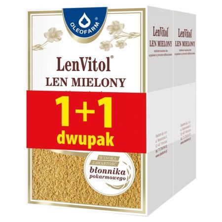 Oleofarm LenVitol Len mielony, 2 x 200 g