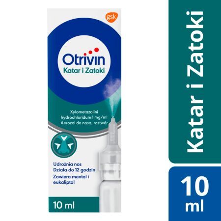 Otrivin Katar i Zatoki 1 mg/ 1 ml, aerozol do nosa, 10 ml