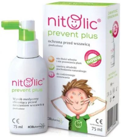 Pipi Nitolic Prevent Plus, ochrona przed wszawicą od 2 roku życia, spray, 75 ml