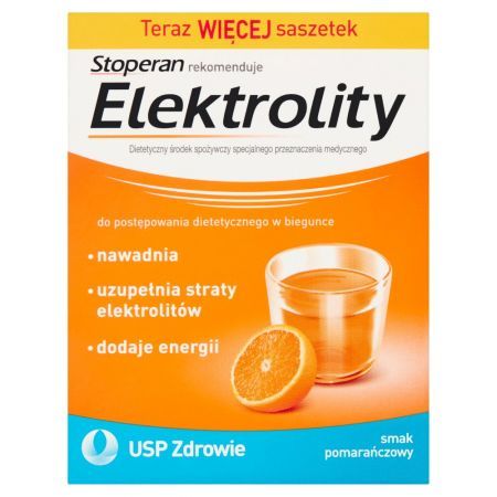 Stoperan Elektrolity, smak pomarańczowy, 7 saszetek