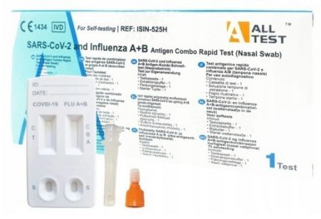 Szybki test na grypę antygenowy typu A+B/COVID-19, 3w1, 1 sztuka