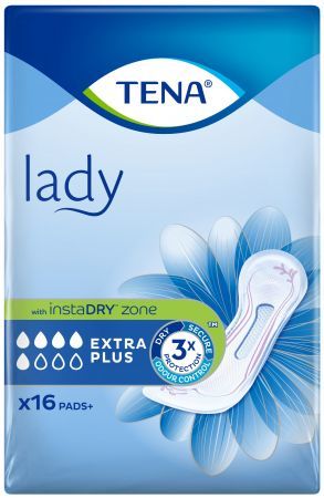 TENA Lady Extra Plus, specjalistyczne podpaski, 16 sztuk