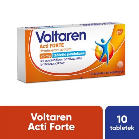 Voltaren Acti Forte 25 mg, 10 tabletek powlekanych